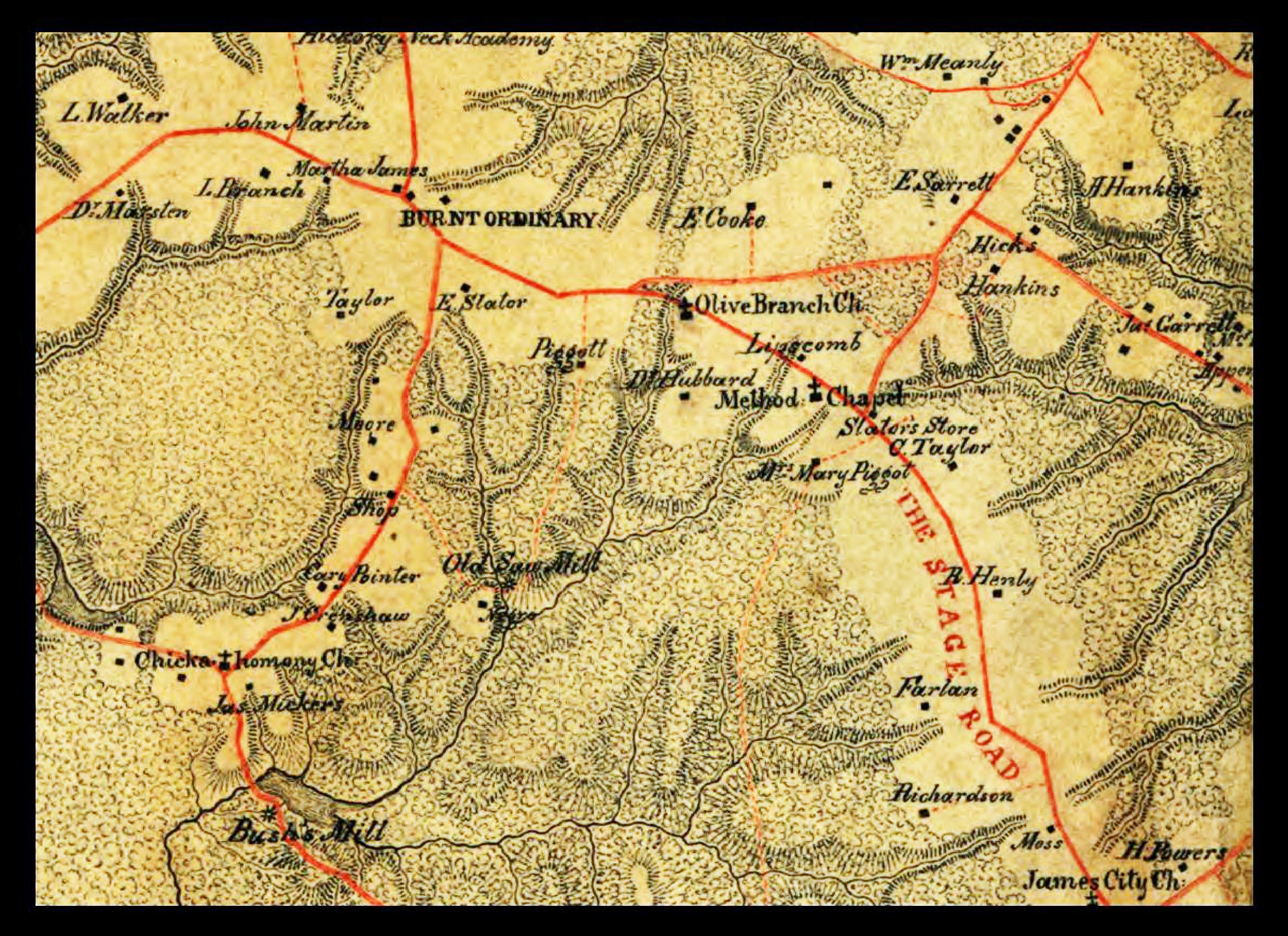 Map of Burnt Ordina