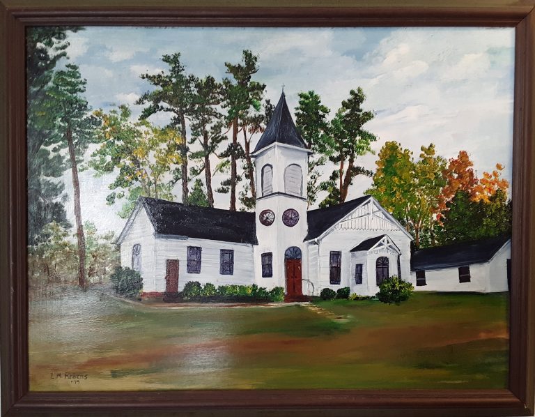 Oil Painting of church